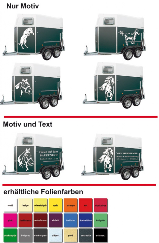 auto c format online Aufkleber Pferdeanhänger Scheibe   Auto für    Schild