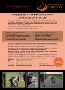 Grundgehorsamkurs in Duisburg immer Donnerstag 14 00 Uhr Hundetraining gewaltfre