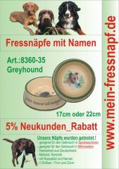 Fressnapf, Hundenapf mit Namen - Greyhound