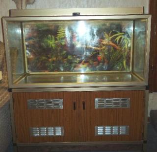 Nostalgie Aquarium ca. 200 Liter mit Schrank