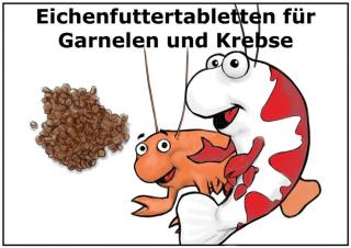 Eichenholztabletten - Spezialfutter für Garnelen, Krebse u. Saugwelse 150 Stüc