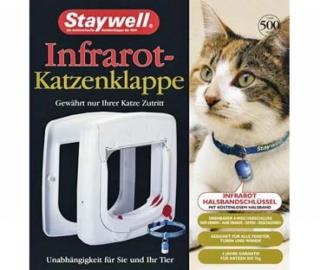 Infrarot Katzenklappe inkl. codiertem Halsbandschlüssel