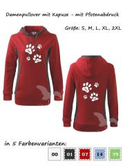 Damen Pullover mit Pfotenabdruck des eigenen Hundes