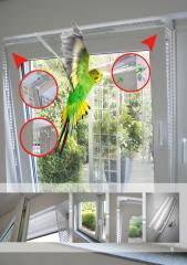 Kippfensterschutz für Vögel von austmetall, OHNE BOHREN u. OHNE KLEBEN