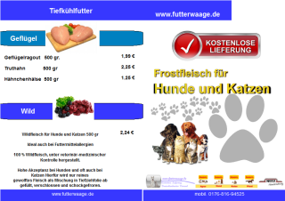 Frostfutter für Hunde und Katzen