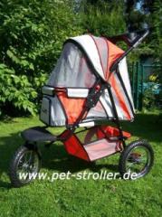 Der Pet-Stroller - ein Hundebuggy jetzt auch mit Luftreifen mit unebenes Gelände