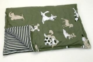 Kuscheldecke Klein Traumhund - Microfaser - Khaki